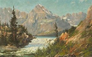 Swift Current Falls, Glacier Park by John Fery