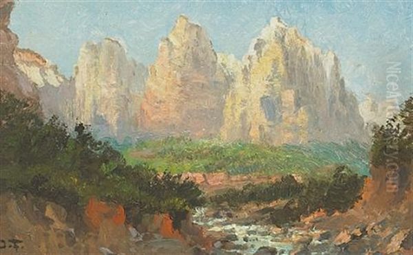 The Patriarchs, Zion Canyon - view 1