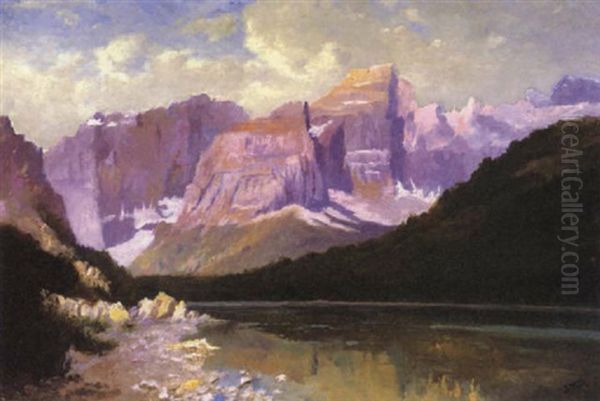 Grossley Lake, Mt. Cleveland, Glacier National Park - view 1