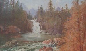 Red Eagle Falls On Red Eagle Creek by John Fery