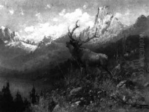 Elk In A Landscape by John Fery