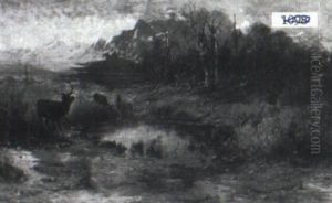 El Drinking At A River by John Fery