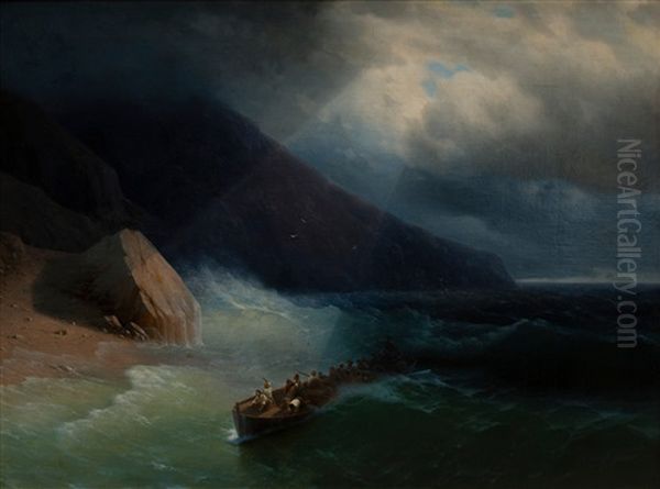 A Rowing Boat On A Sea Shore (after Aivazovsky) - view 1