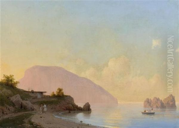 Kustenlandschaft Mit Einem Fischerboot - view 1