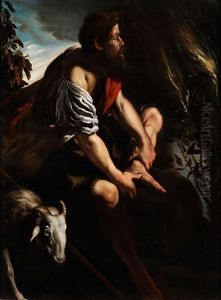 Moses Vor Dem Brennenden Dornbusch by Domenico Feti