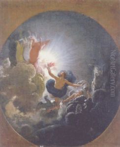 Prometheus Entwendet Zeus Das Feuer Und Bringt Es Auf Die Erde by Domenico Feti