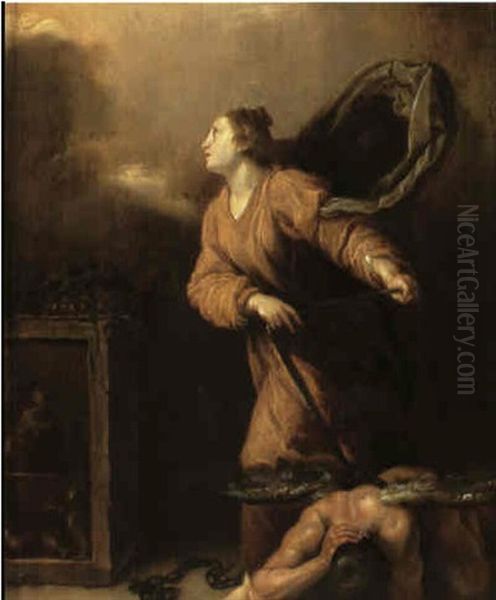 Saint Margaret With The Vanquished Devil Beside An Altar - view 1
