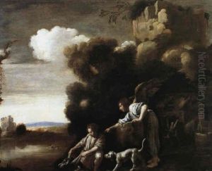 Tobiolo E L'angelo by Domenico Feti