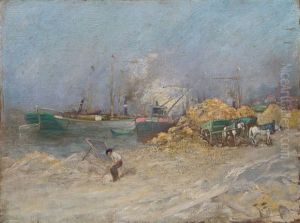 Hafenszenerie by Theodor Feucht
