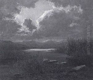 Abendstimmung Am Seeufer by Theodor Feucht