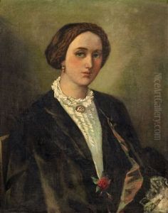 Portrait Of Mathilde Harrich by Anselm Friedrich Feuerbach