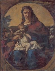 Maria Mit Dem Kinde Zwischen Musizierenden Engeln Maria Mit Dem Kinde Zwischen Musizierenden Engeln