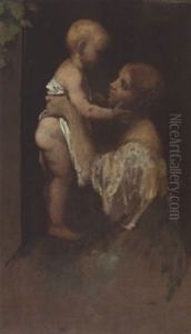 Mutter Mit Kind by Anselm Friedrich Feuerbach