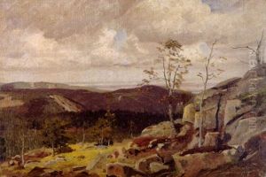 Blick Uber Eine Weite Hochgebirgslandschaft by Anselm Friedrich Feuerbach