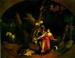 Orlando Und Angelica by Anselm Friedrich Feuerbach