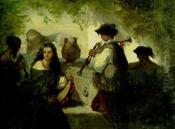 Junge Musikanten Am Brunnen - view 1