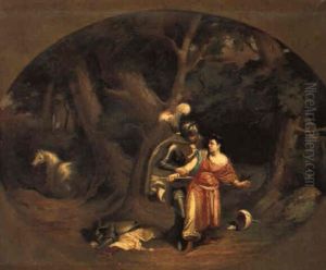 Orlando Und Angelica by Anselm Friedrich Feuerbach