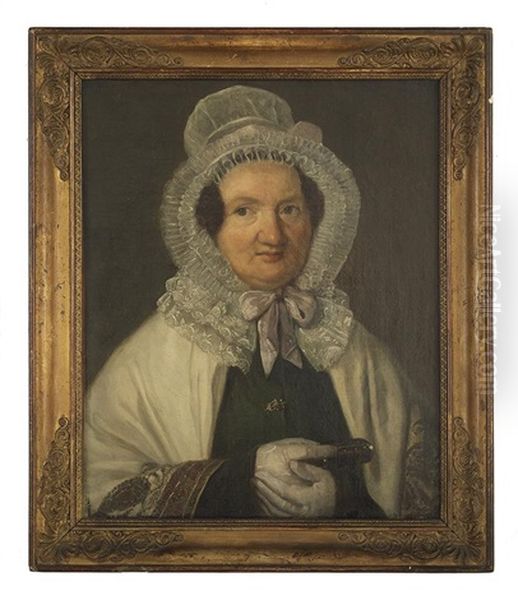 Portrait Of A Lady In A Lace Bonnet - view 1