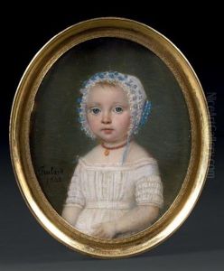 Portrait D'une Petite Fille En Buste Vers La Gauche Presque De Face