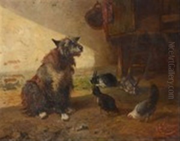 Chien, Lapins Et Poules - view 1