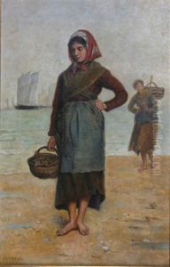 Oyster Gatherer by Jacques Eugene Feyen