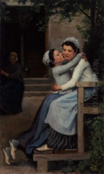 Deux Jeunes Filles Au Jardin - view 1
