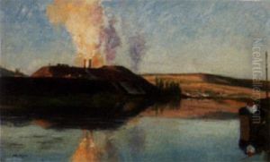 L'usine Au Bord De La Riviere by Jacques Eugene Feyen