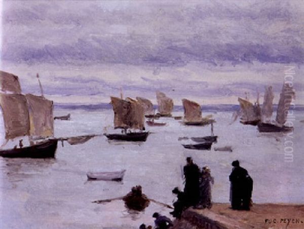 Regates Devant La Cale A Cancale - view 1