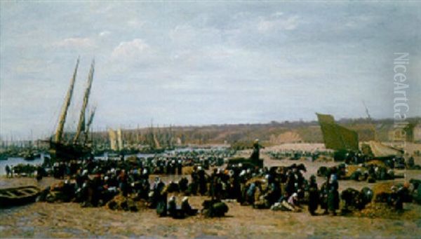 Oyster Gathering At Cancale - view 1