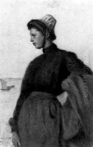 Portrait De Bretonne by Jacques Eugene Feyen