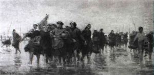 Austernfischer by Jacques Eugene Feyen