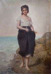 Jeune Fille En Bord De Mer