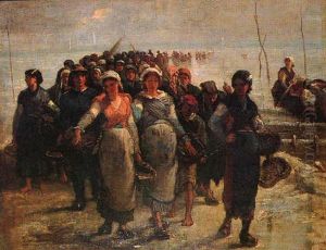 The Shell Gatherers by Francois Nicolas Augustin Feyen-Perrin