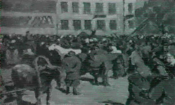 Pferdemarkt In Polen-wilna - view 1