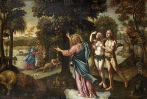 Adam And Eve In The Garden Of Eden by Paolo Fiammingo