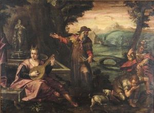 Die Buhlerin An Der Quelle (the Seductress At The Fountain) by Paolo Fiammingo