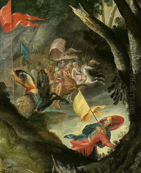 Reiter In Einer Waldlandschaft - view 1