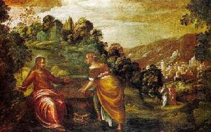Christus Und Die Samariterin Am Brunnen
