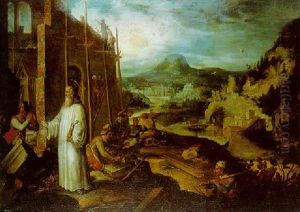 St. Dominic Supervising Artisans Constructing A Church St. Dominic Supervising Artisans Constructing A Church