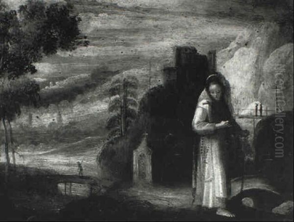 Hermit Saint In A Landscape - view 1