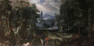 Pan And Syrinx With Bathing Nymphs
