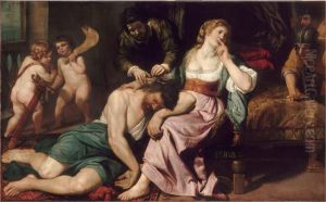 Samson Et Dalila by Domenico Fiasella