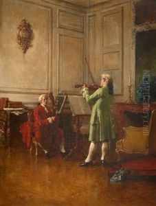 La Lecon De Musique by Benjamin Eugene Fichel