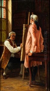 Maler Und Modell by Benjamin Eugene Fichel