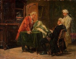 Beim Tuchhandler by Benjamin Eugene Fichel