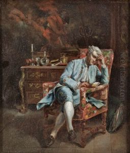 Lesender Edelmann by Benjamin Eugene Fichel