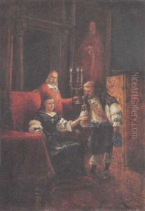 Anne D'autriche Et Le Cardinal Richelieu by Benjamin Eugene Fichel