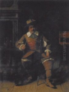 Rastender Fussoldat Mit Muskete