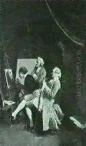 Connoisseurs In The Painting Studio by Benjamin Eugene Fichel