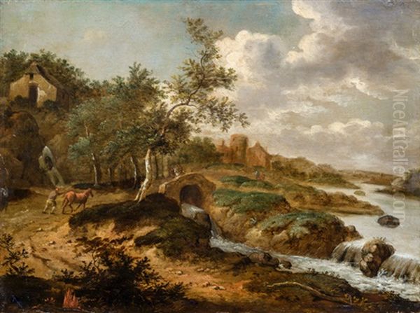 Flusslandschaft Mit Figurenstaffage - view 1